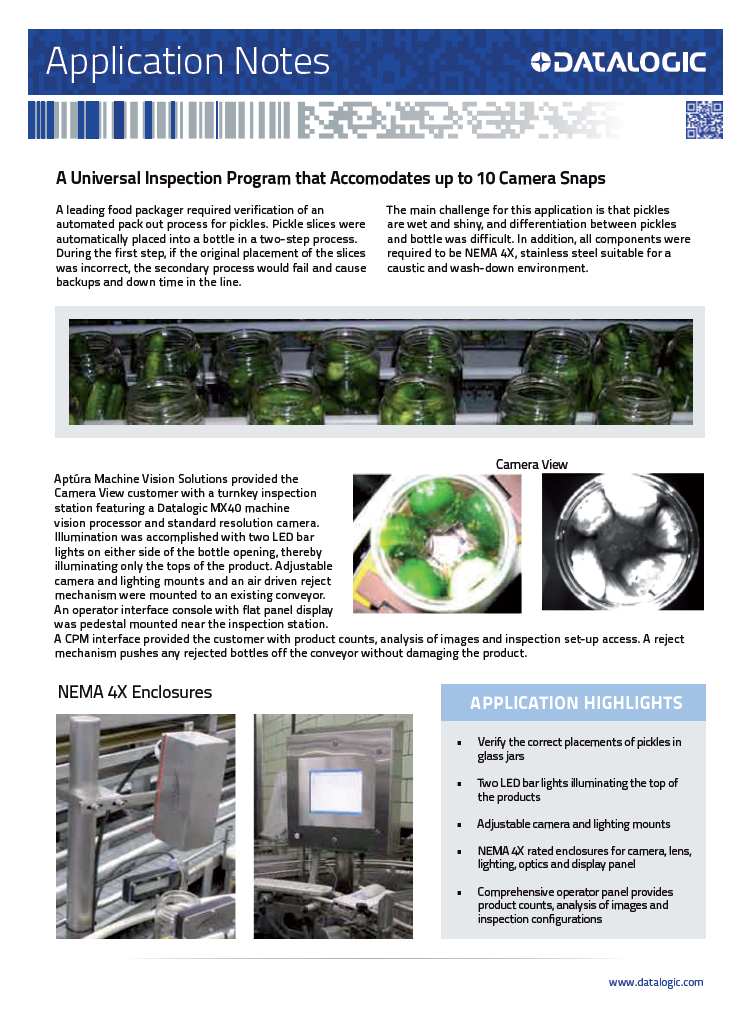 Application Notes - Pickle placement